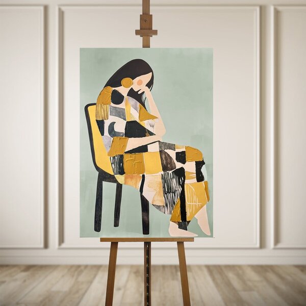 Slika z ročno naslikanimi elementi 70x100 cm Penelope – Styler