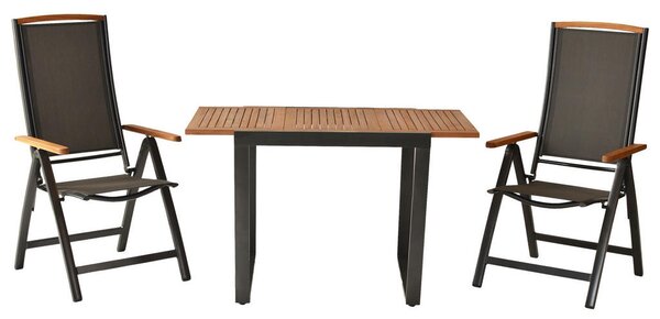 VRTNI SET aluminij barve akacije, barve grafita barve grafita, siva