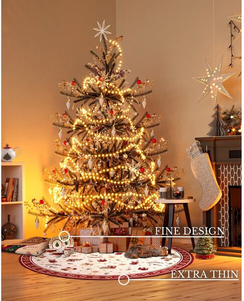 Rdeča okrogla preproga z božičnim motivom iz mešanice bombaža ø 160 cm Toy's Delight Red Christmas – Villeroy&Boch