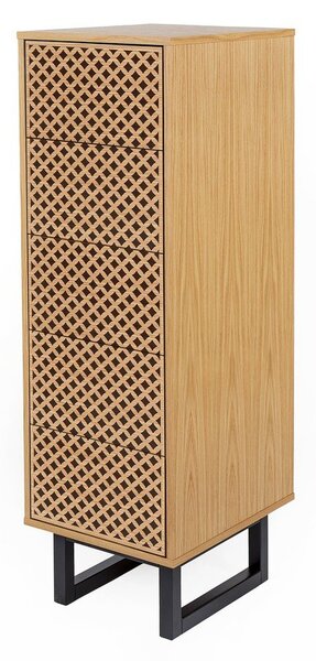 Woodman Camden Diamond komoda iz hrastovega lesa, 40 x 123 cm