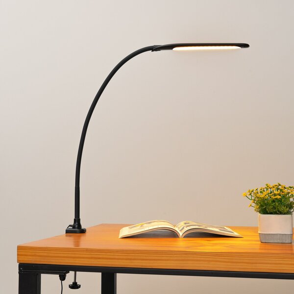 Lindby LED svetilka Nilay, višina 70 cm, CCT, domača pisarna, zatemnjen, Črna, Študija / pisarna, Kovina, Sodobni