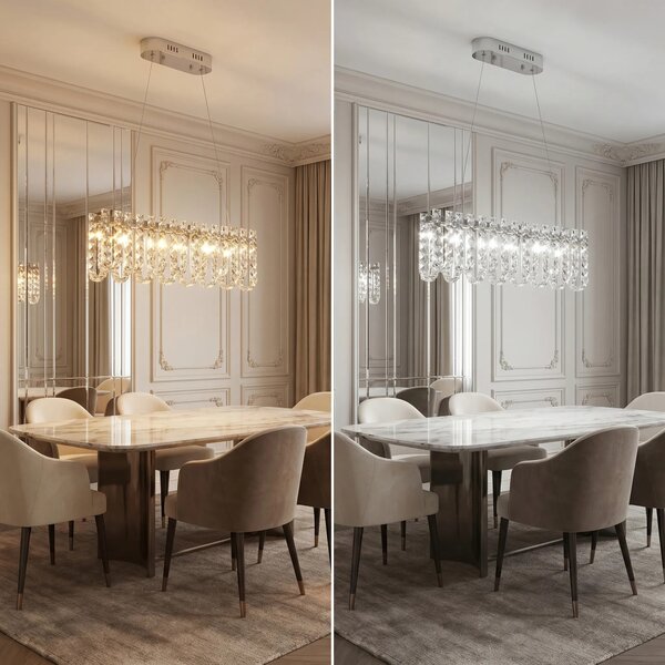 LED kristalna viseča svetilka SWE073-CP 60cm Chrome