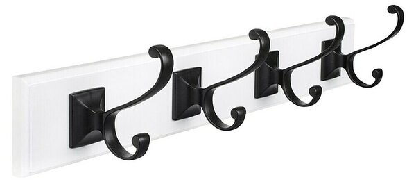 Walteco Garderobna letev (Do x Š x V: 450 x 90 x 100 mm, Kompozit, Črna/bela)