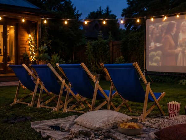 ATMOWOOD Lesen vrtni ležalnik lužen - moder