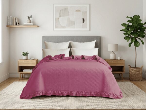 Pregrinjalo za posteljo MONTEGO, temno roza Dimenzije: 170 x 210 cm