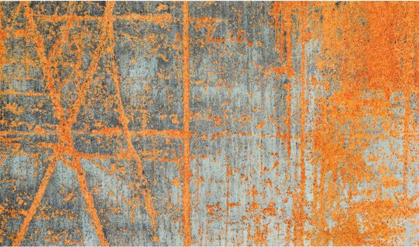 PREDPRAŽNIK Rustic 70/120 cm potiskano siva, oranžna