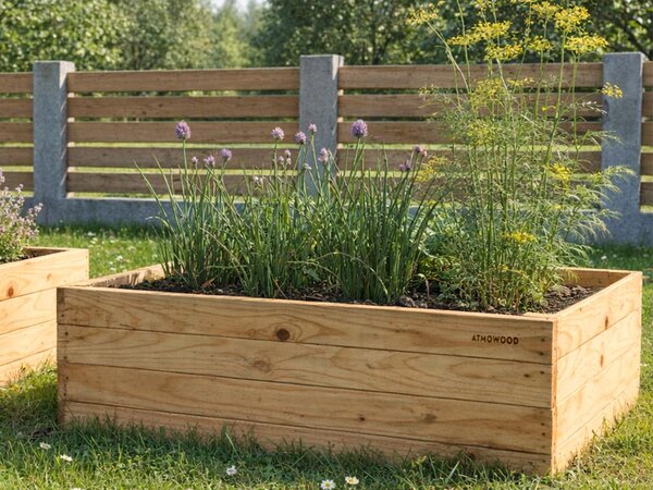 ATMOWOOD Visoka greda iz macesna 80 x 60 x 40 cm