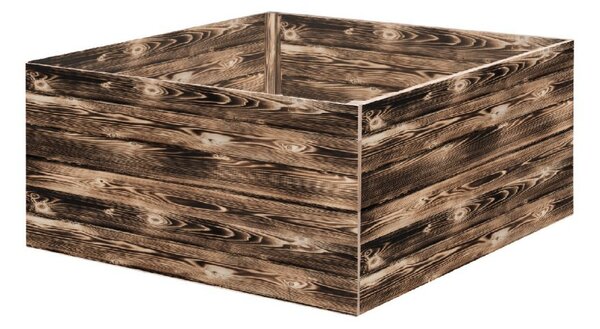 ATMOWOOD Lesena visoka greda 120 x 120 x 60 cm - ožgana