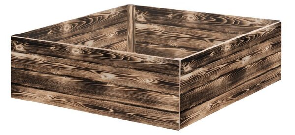 ATMOWOOD Lesena visoka greda 120 x 120 x 40 cm - ožgana