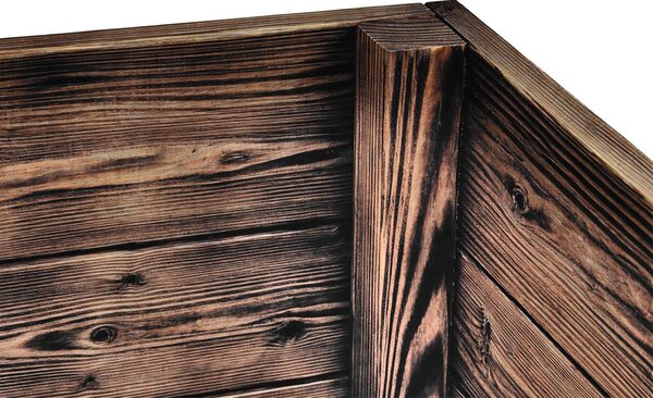 ATMOWOOD Lesena visoka greda 120 x 120 x 20 cm - ožgana