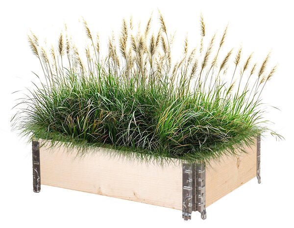 ATMOWOOD Lesena visoka greda z okovjem 80 x 60 x 20 cm