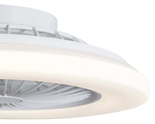 Stropni ventilator bel 48,5 cm vklj. LED z možnostjo zatemnitve v Kelvinih z daljinskim upravljalnikom - Clemo
