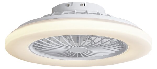 Stropni ventilator bel 48,5 cm vklj. LED z možnostjo zatemnitve v Kelvinih z daljinskim upravljalnikom - Clemo