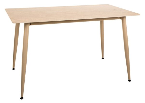 Jedilna miza TALVEN s keramično ploščo iz travertina 130x70 cm, travertin/kašmir