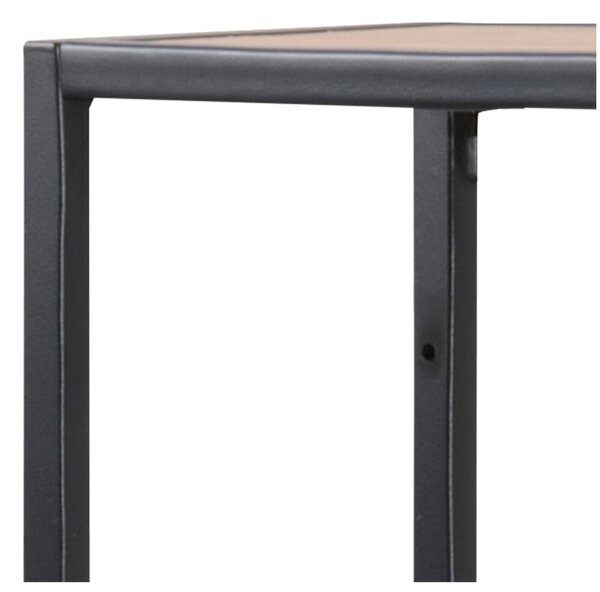 Črna stenska polica v hrastovem dekorju 75x91 cm Seaford – Actona