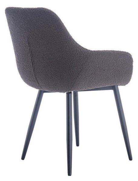 MID.YOU Set Stolov Bouclé, Antracit, 2-Delni