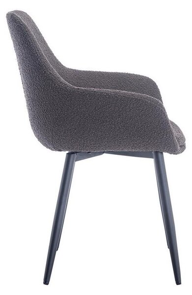 MID.YOU Set Stolov Bouclé, Antracit, 2-Delni