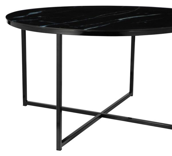 Livetastic Klubska Miza Marble, Črna