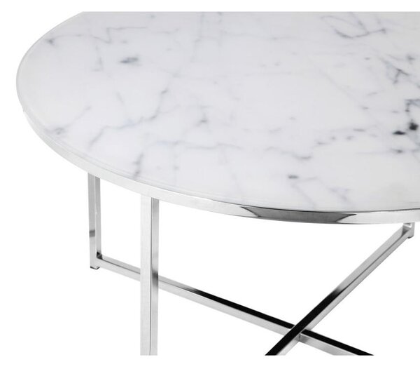 Livetastic Klubska Miza Marble, Bela