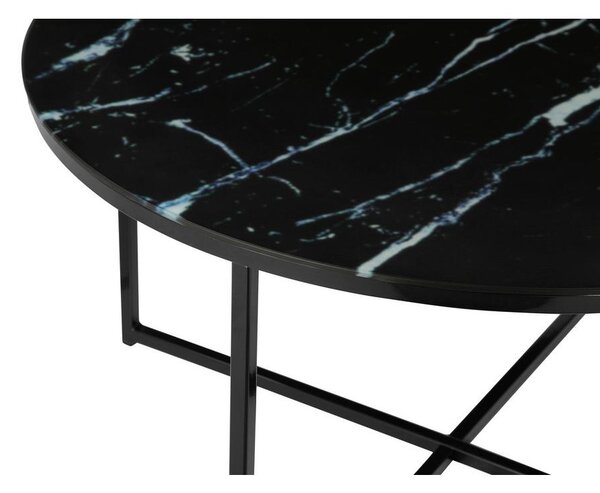 Livetastic Klubska Miza Marble, Črna