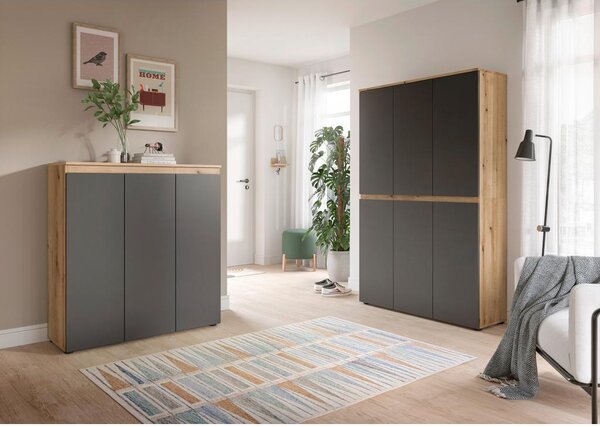 Livetastic Garderoban Omara Scarpa, Barva Hrasta, Antracit, 2 Kos