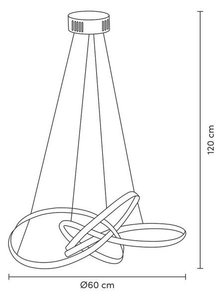 Premium Living Viseča Led-svetilka Lenore, Ø Ca. 60 Cm, 36 W