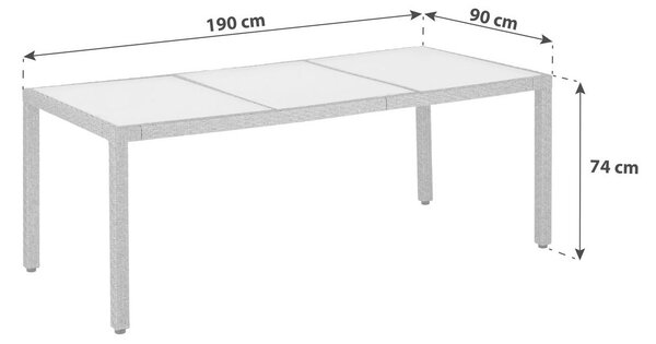 Modern Living Vrtna Garnitura Eva, Sivorjava, 7-Delni Set