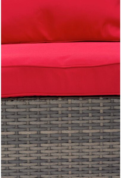 Modern Living Lounge Garnitura Leona Rdeča, Rjava, 3-Delni Set