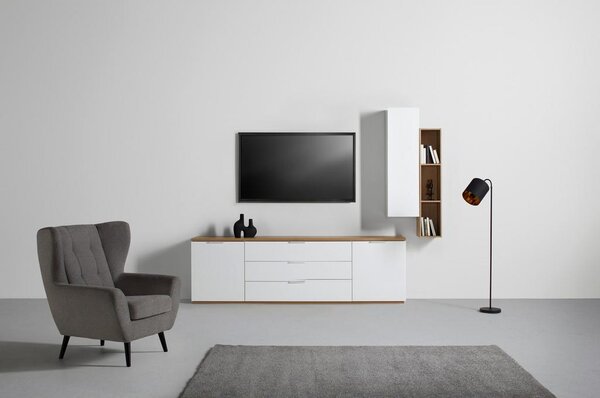Mömax Tv Omarica Wide, Bela, Barva Hrasta