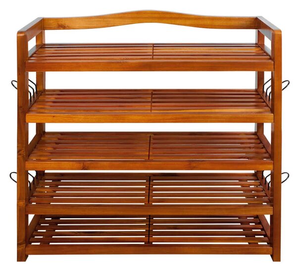 Regal za čevlje RUSTIC, 5 polic, 85x26x82cm, naravno rjav