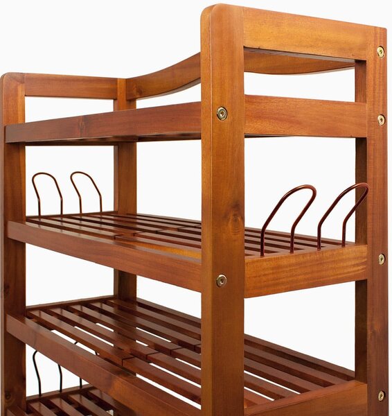 Regal za čevlje RUSTIC, 5 polic, 85x26x82cm, naravno rjav
