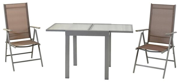 Gardenson Vrtni Set Amalfi, 3-Delno, Rjavosiva