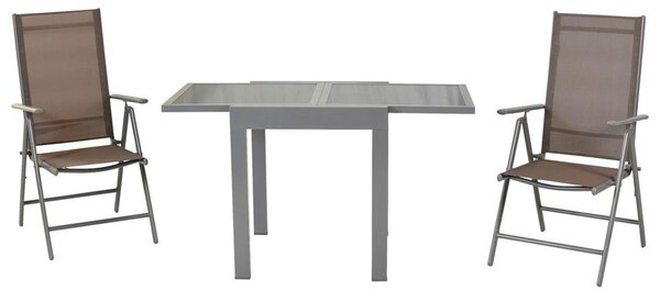Gardenson Vrtni Set Amalfi, 3-Delno, Rjavosiva