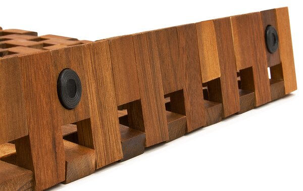 Kopalniška podloga CUBE, akacijev les, 80x50x1cm, rjava Casaria