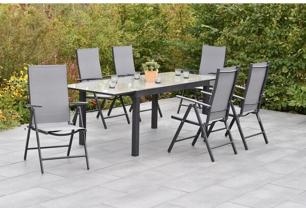 Gardenson Vrtni Set Amalfi, 7-Delni, Siva