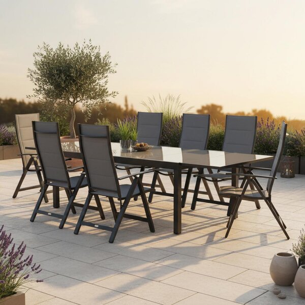 Gardenson Vrtni Set Florenz, 9-Delni, Raztegljiva Miza