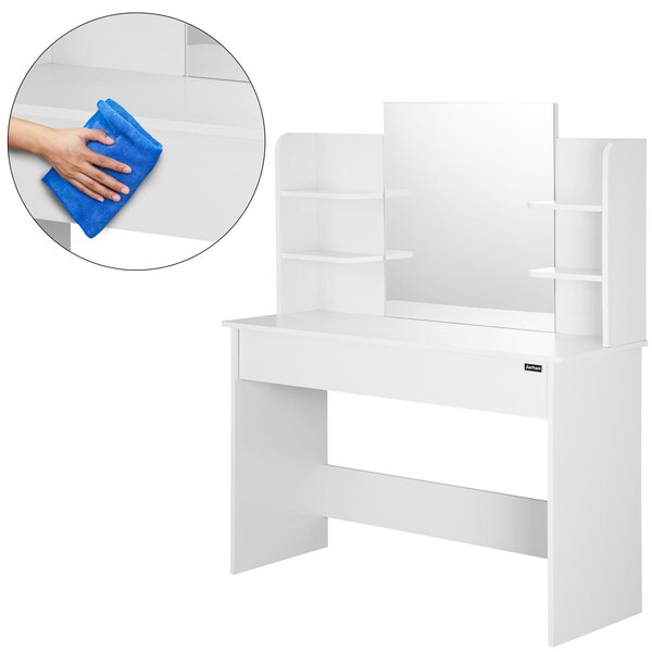 Toaletna mizica LUCIA, 108x40x140cm, bela Casaria