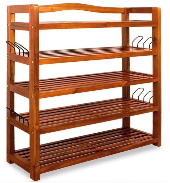Regal za čevlje RUSTIC, 5 polic, 75x26x82cm, naravno rjav