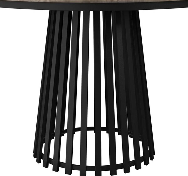 Bessagi Home Jedilna Miza Pela, Siva, Črna, Ø 110cm