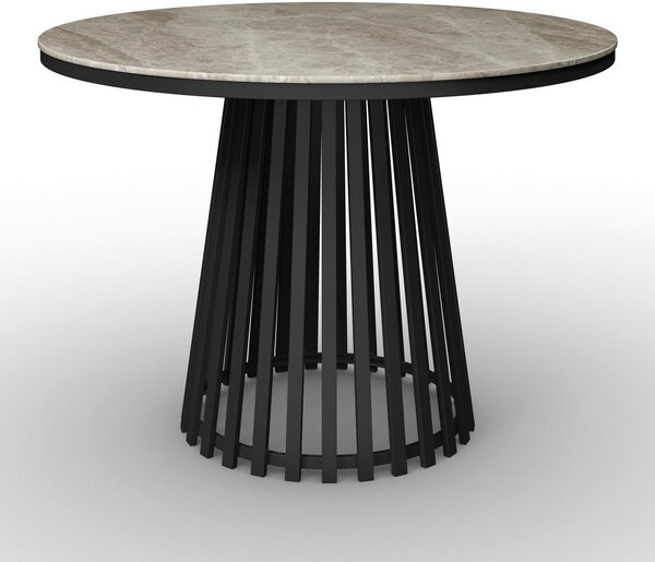 Bessagi Home Jedilna Miza Pela, Siva, Črna, Ø 110cm
