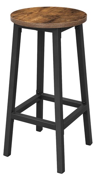 Barski stoli LUND, 2 kosa, 32x65cm, rjavo/črno Vasagle