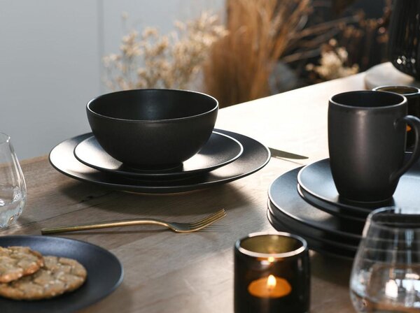 Creatable Kombinirani Servis Soft Touch Black, 16-Delni