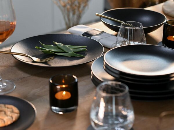 Creatable Jedilni Servis Soft Touch Black, 12-Delni