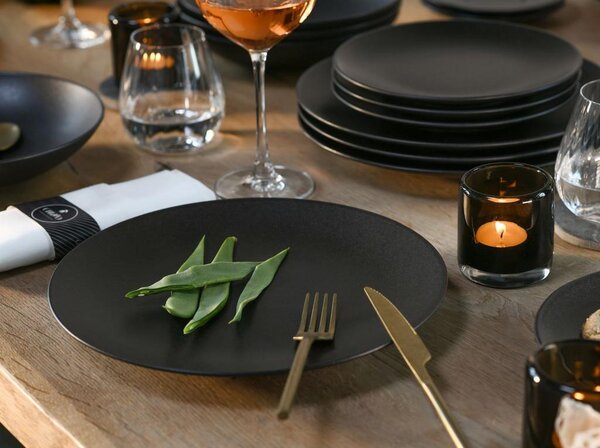 Creatable Jedilni Servis Soft Touch Black, 12-Delni