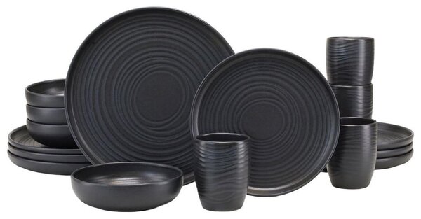 Creatable Kombinirani Servis Lava Stone Black, 16-Delni