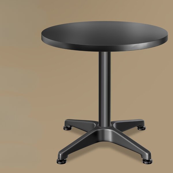 Po višini nastavljiva aluminijasta barska miza NERO, Ø60cm, črna Casaria