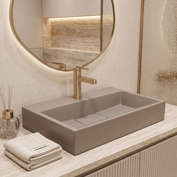 Konglomeratni umivalnik Rea GOYA 60CM Taupe
