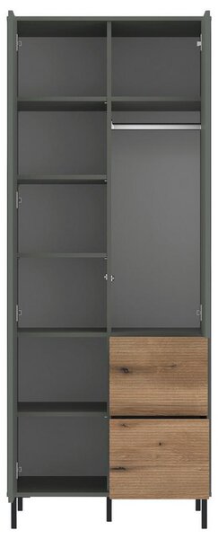 Modern Living Omara S Klasičnimi Vrati Pozzi, Zelena, Barva Hrasta