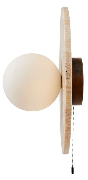 Bež lončena stenska svetilka ø 12 cm Hilde – Opviq lights