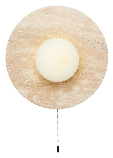 Bež lončena stenska svetilka ø 12 cm Hilde – Opviq lights